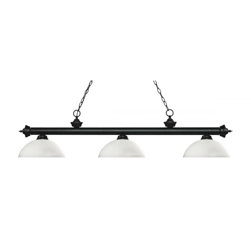 3 Light Billiard Table Light -Matte Opal