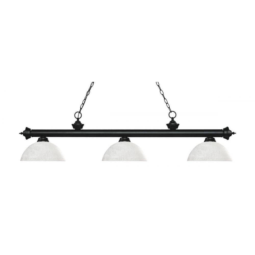 3 Light Billiard Table Light -White Linen