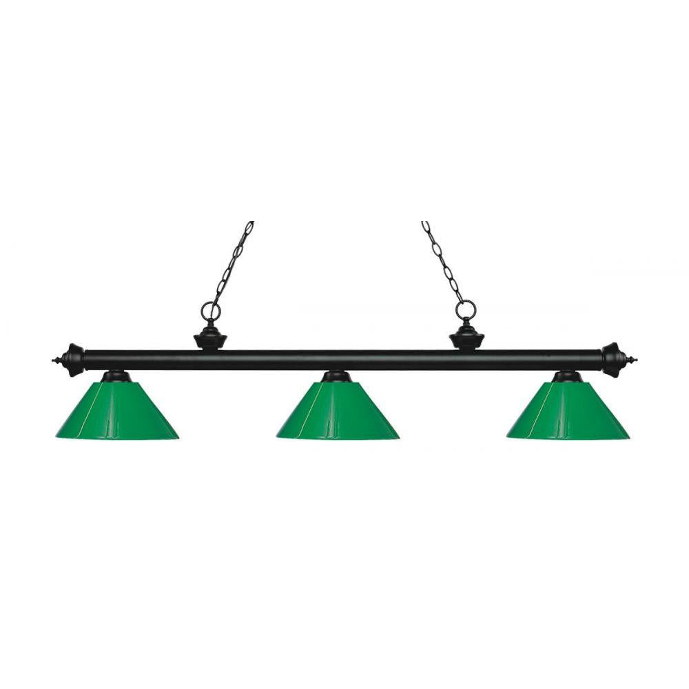 3 Light Billiard Table Light -Green