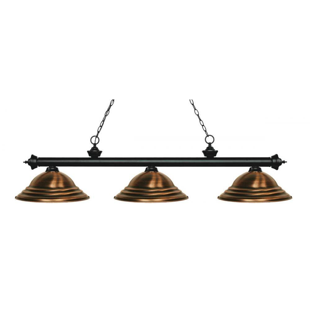 3 Light Billiard Table Light -Antique Copper