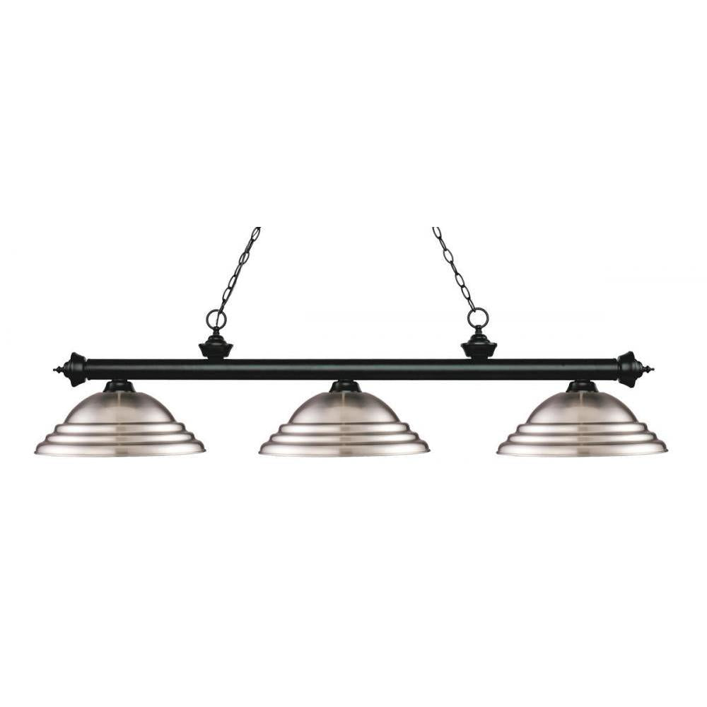 3 Light Billiard Table Light -Brushed Nickel