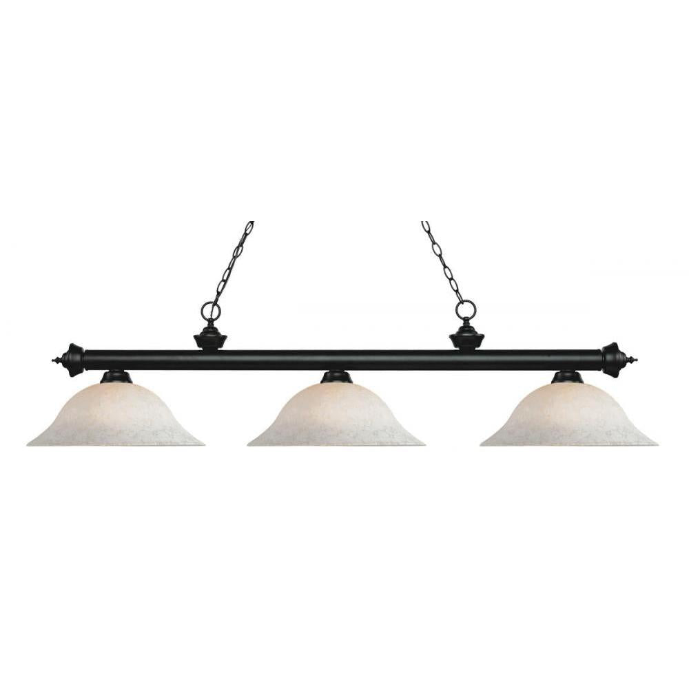 3 Light Billiard Table Light -White Mottle