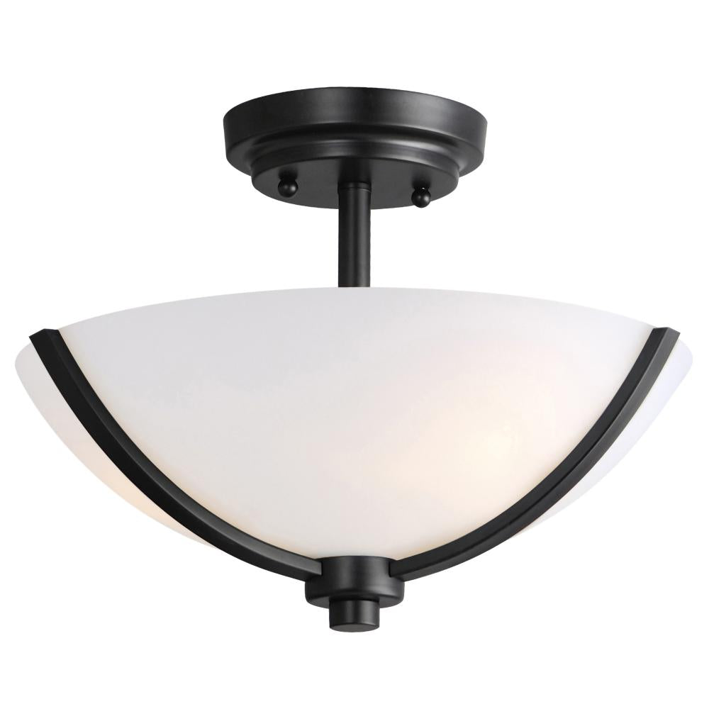 Maxim Lighting DEVEN 20031SWBK Semi Flush Mt Contemporary - Black