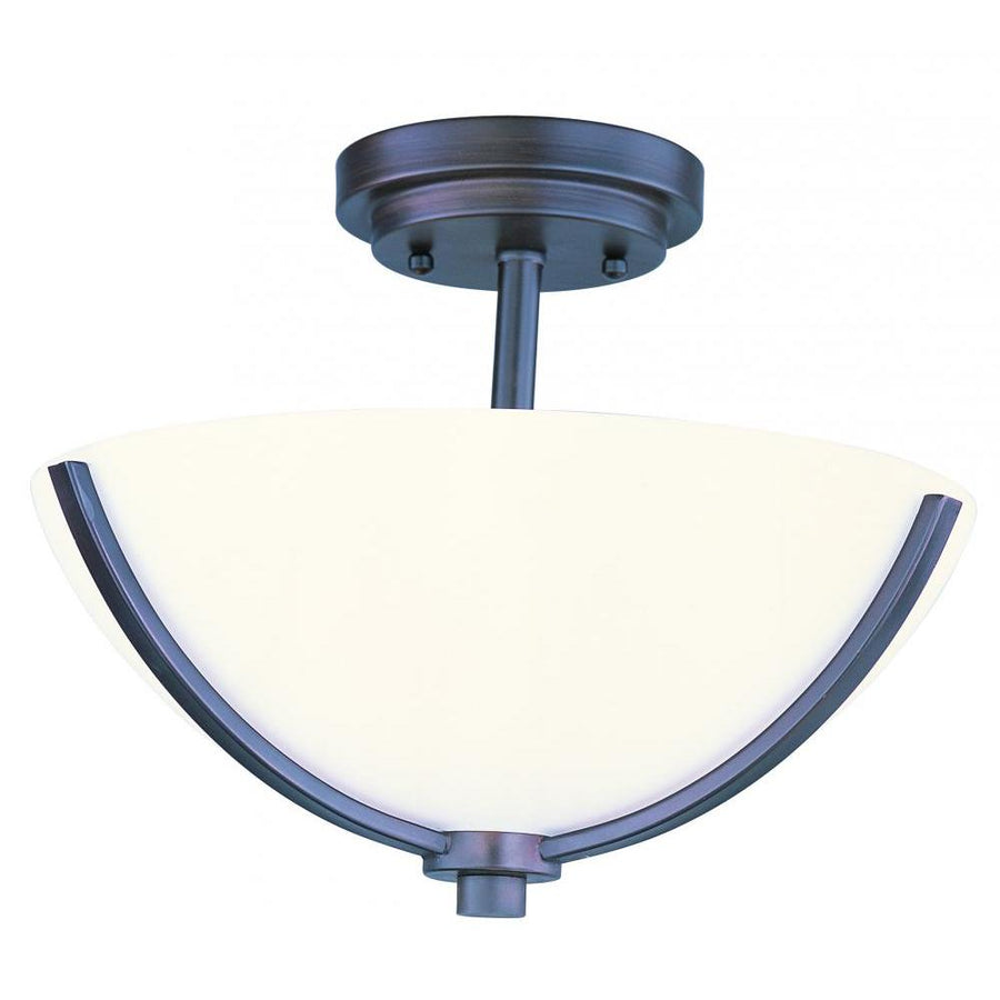 Maxim Lighting 20031SWOI Deven 14 Inch Semi Flush Mount Light – Oil Rubbed Bronze