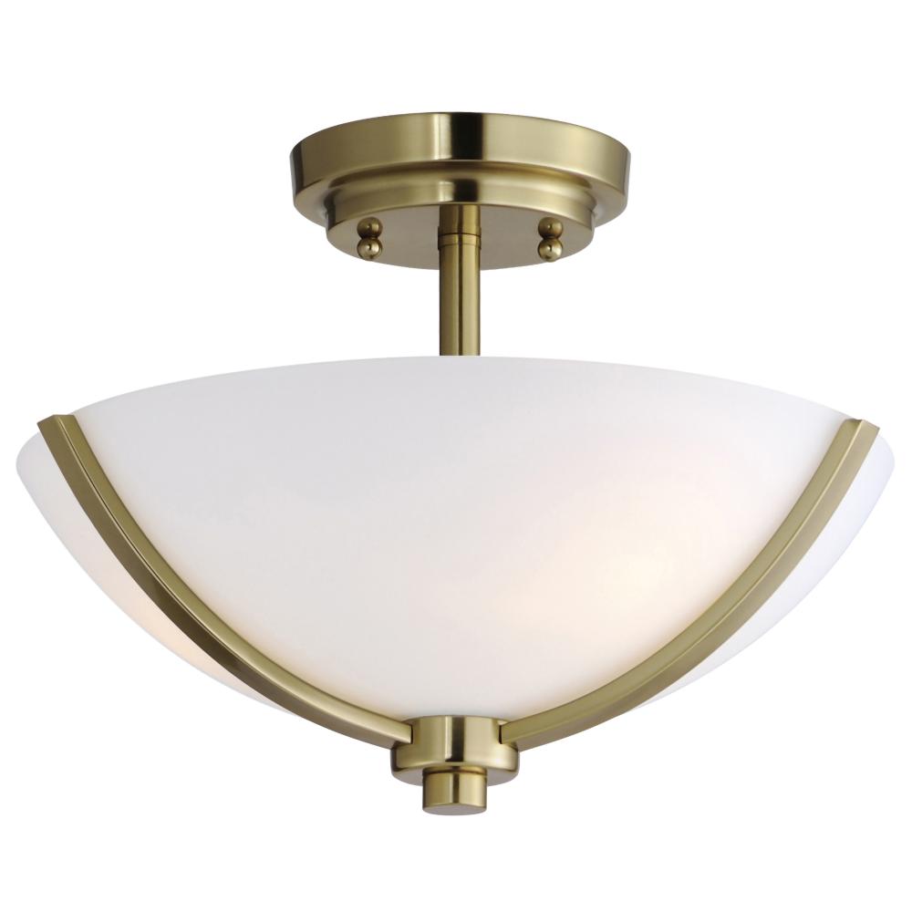 Maxim Lighting DEVEN 20031SWSBR Semi Flush Mt Contemporary - Brass