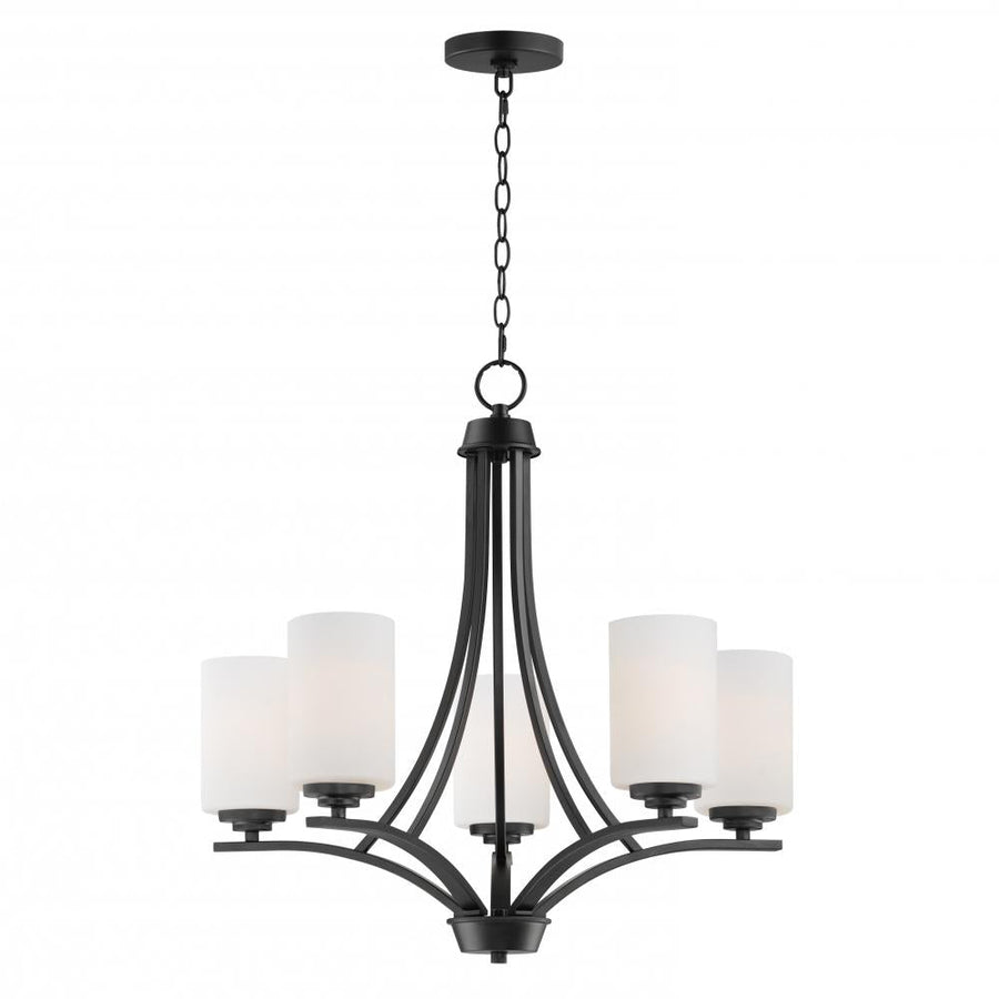 Deven 24 Inch Semi Flush Mount Light – Black