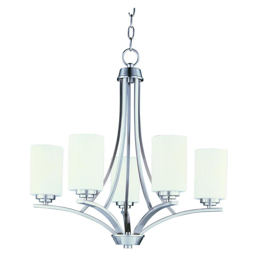 Deven 24 Inch Semi Flush Mount Light – Satin Nickel