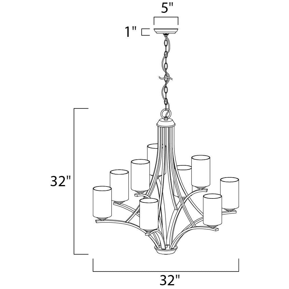 Maxim Lighting DEVEN 20036SWSN Chandelier Contemporary - Nickel