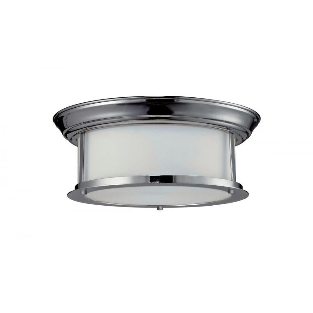 2 Light Flush Mount Light-Matte Opal