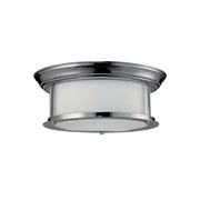 2 Light Flush Mount Light-Matte Opal