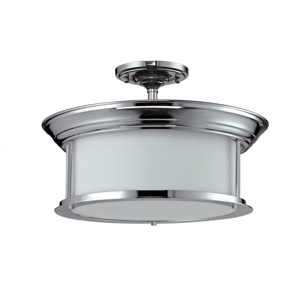 3 Light Semi Flush Mount Light-Matte Opal