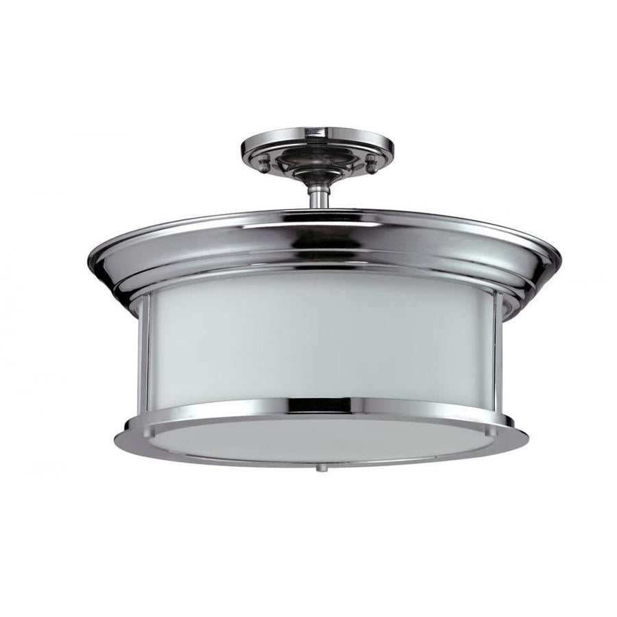 3 Light Semi Flush Mount Light-Matte Opal