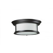 2 Light Flush Mount Light-Matte Opal