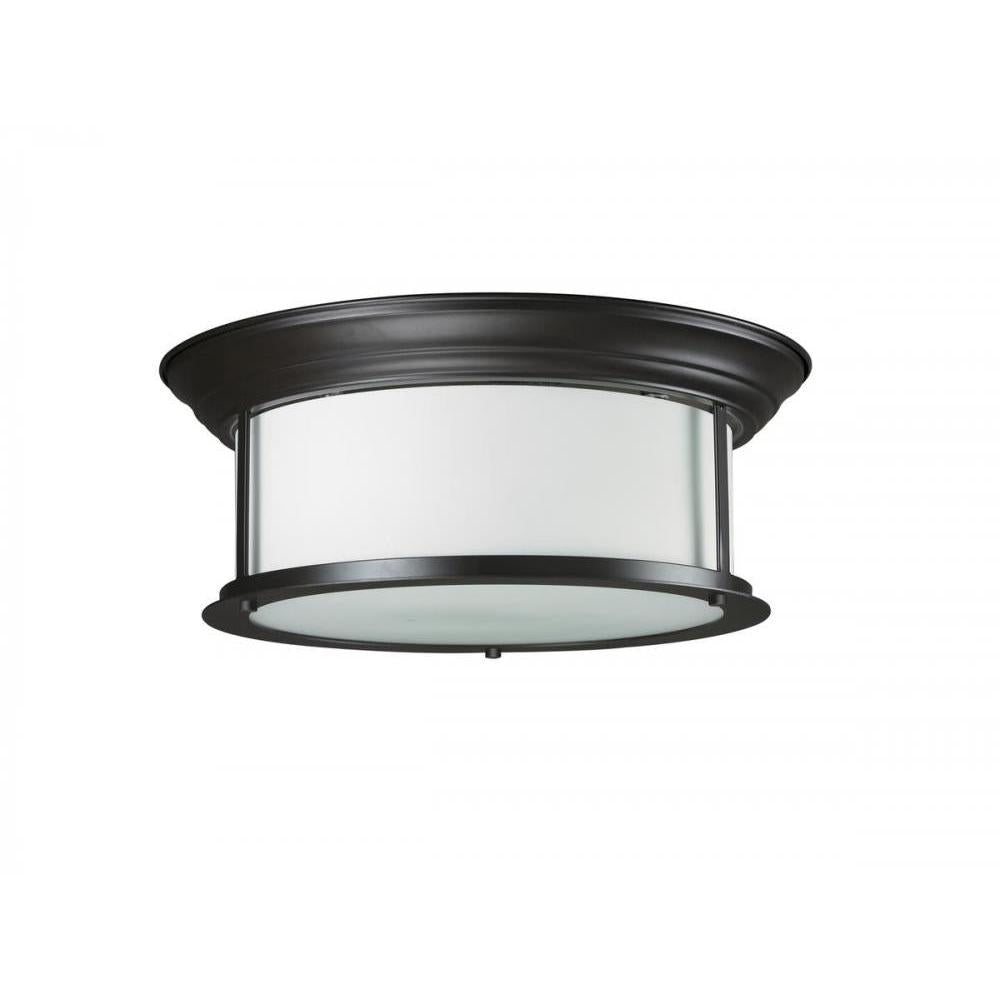 3 Light Flush Mount Light-Matte Opal
