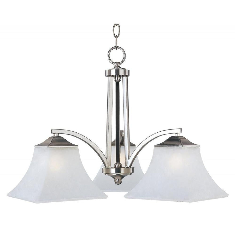 Aurora 22.5 Inch Down Light Chandelier – Satin Nickel