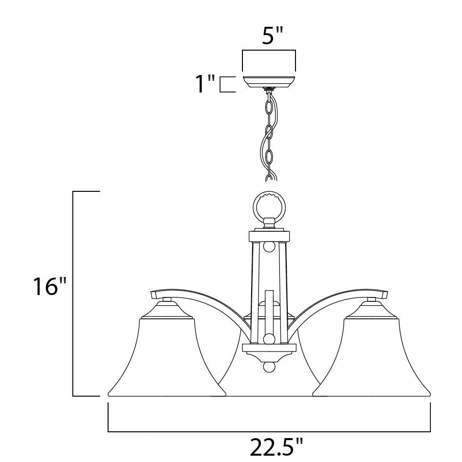 Maxim Lighting AURORA 20094FTOI Chandelier Americana - Bronze