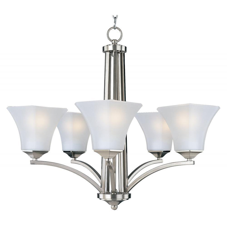 Aurora 26 Inch Semi Flush Mount Light – Satin Nickel