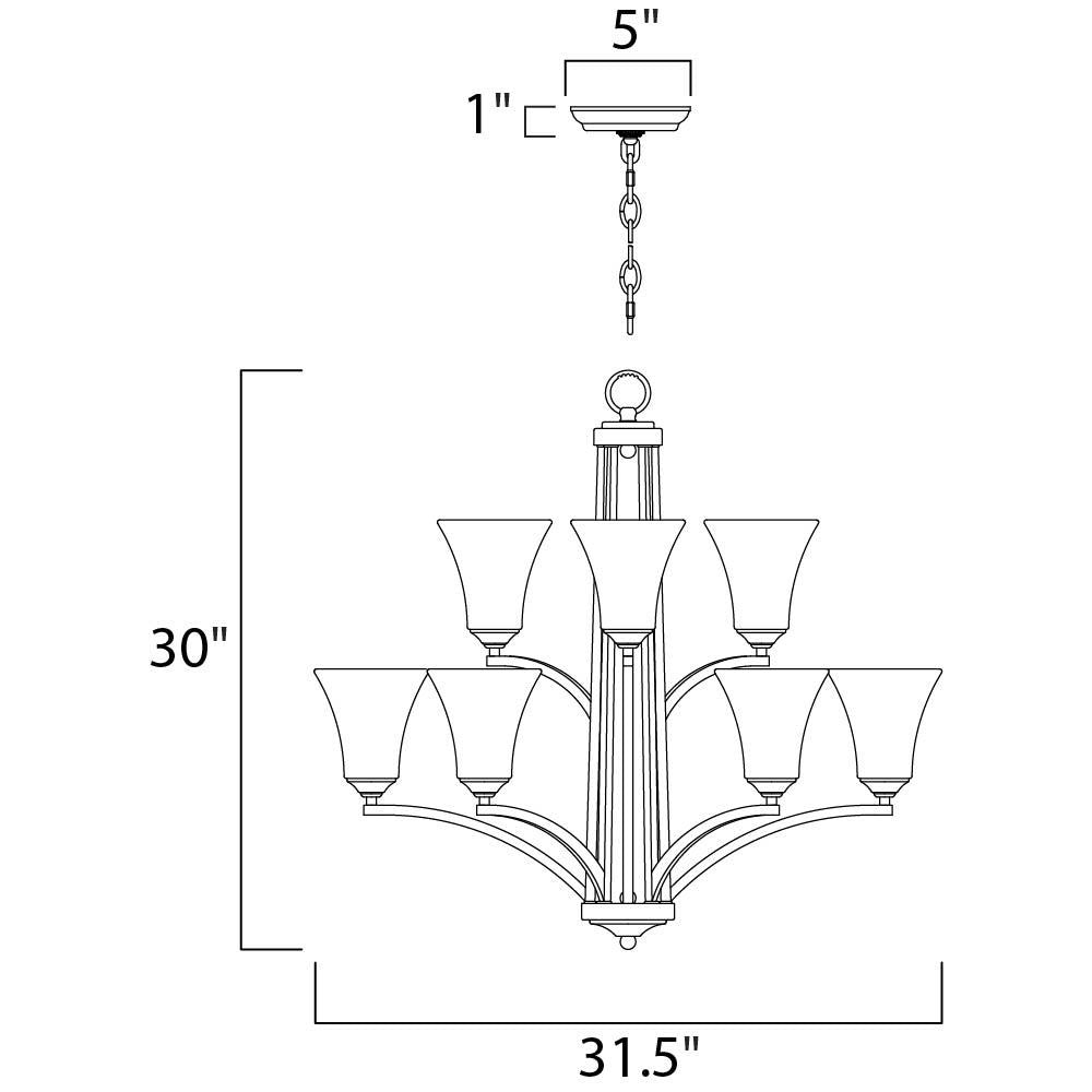 Maxim Lighting AURORA 20096FTOI Chandelier Americana - Bronze