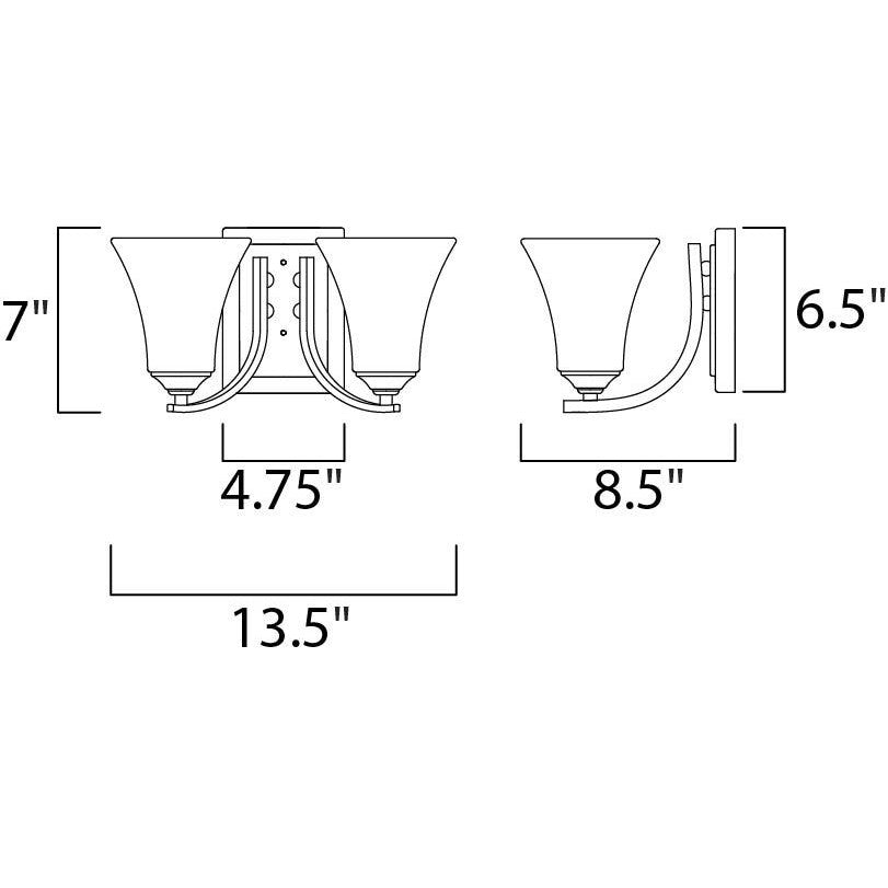 Maxim Lighting AURORA 20099FTSN Bathroom Fixture Americana - Nickel