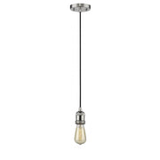 Bare Bulb - 1 Light - 3 inch - Polished Nickel - Cord hung - Mini Pendant