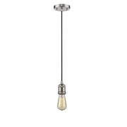 Bare Bulb - 1 Light - 3 inch - Brushed Satin Nickel - Cord hung - Mini Pendant