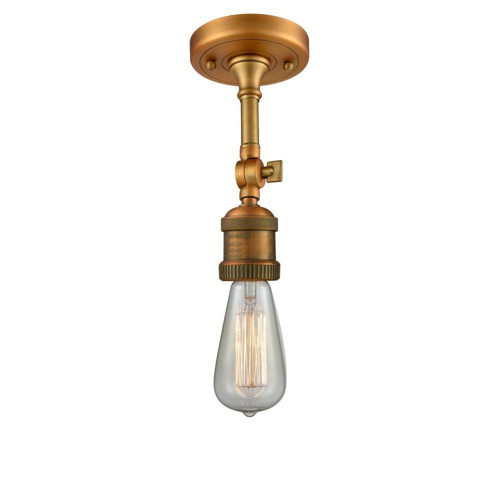 Bare Bulb 1 Light Semi-Flush Mount