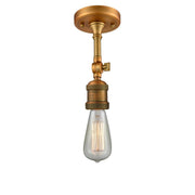 Bare Bulb 1 Light Semi-Flush Mount