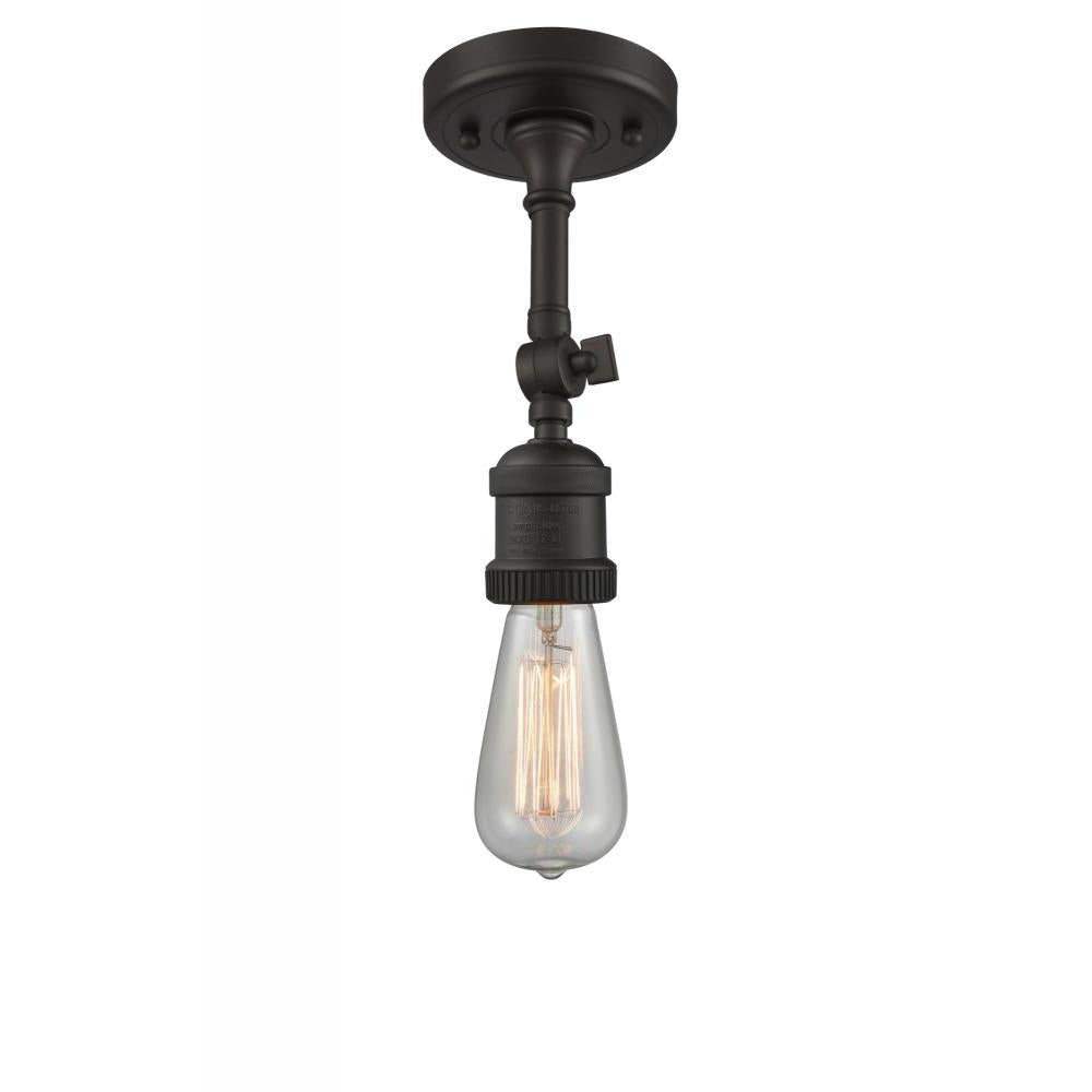 Bare Bulb 1 Light Semi-Flush Mount