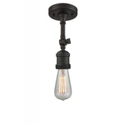 Bare Bulb 1 Light Semi-Flush Mount