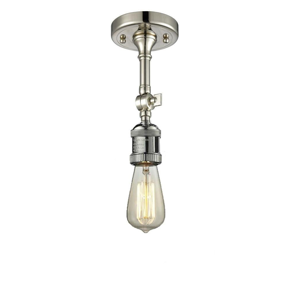 Bare Bulb 1 Light Semi-Flush Mount