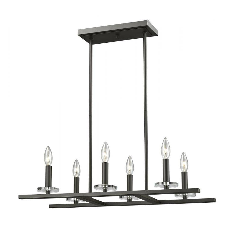 6 Light Linear Chandelier
