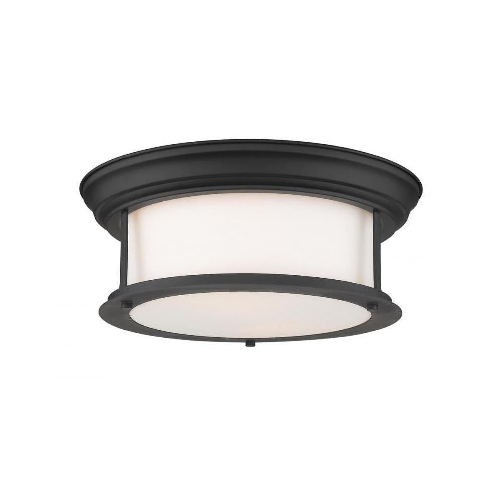 2 Light Flush Mount Light-Matte Opal