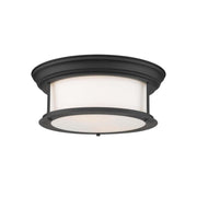 2 Light Flush Mount Light-Matte Opal