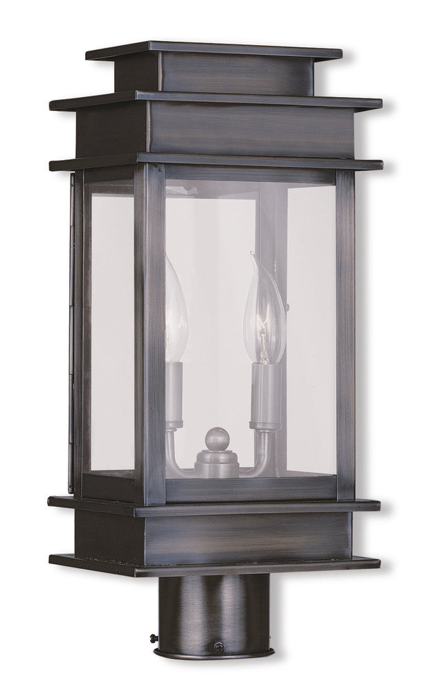 Livex Lighting PRINCETON 2015-29 Exterior Traditional - Vintage Pewter With Polished Chrome Stainless Steel Reflector