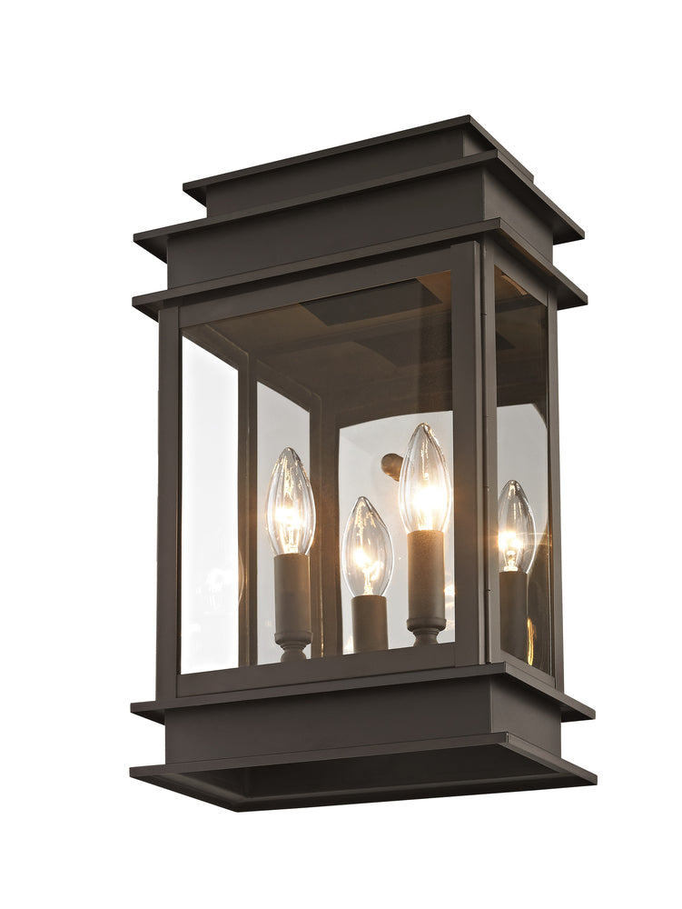 Livex Lighting PRINCETON 2016-07 Exterior Traditional - Bronze With Polished Chrome Stainless Steel Reflector