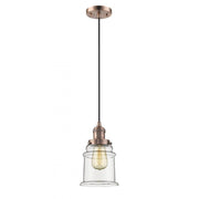 Canton - 1 Light - 6 inch - Antique Copper - Cord hung - Mini Pendant