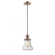 Bellmont - 1 Light - 6 inch - Antique Copper - Cord hung - Mini Pendant
