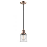 Bell - 1 Light - 5 inch - Antique Copper - Cord hung - Mini Pendant