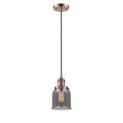 Bell - 1 Light - 5 inch - Antique Copper - Cord hung - Mini Pendant