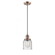 Bell - 1 Light - 5 inch - Antique Copper - Cord hung - Mini Pendant