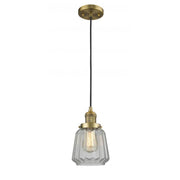 Chatham - 1 Light - 7 inch - Brushed Brass - Cord hung - Mini Pendant