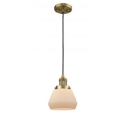 Fulton - 1 Light - 7 inch - Brushed Brass - Cord hung - Mini Pendant