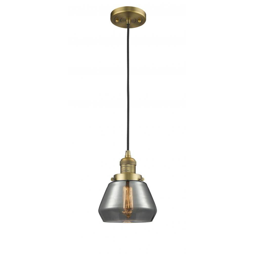 Fulton - 1 Light - 7 inch - Brushed Brass - Cord hung - Mini Pendant