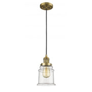 Canton - 1 Light - 6 inch - Brushed Brass - Cord hung - Mini Pendant