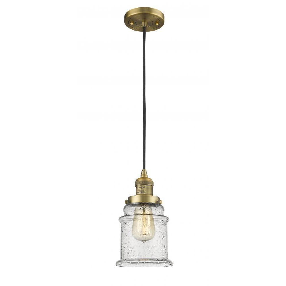 Canton - 1 Light - 6 inch - Brushed Brass - Cord hung - Mini Pendant