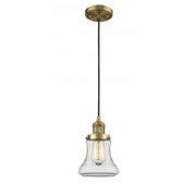 Bellmont - 1 Light - 6 inch - Brushed Brass - Cord hung - Mini Pendant