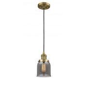 Bell - 1 Light - 5 inch - Brushed Brass - Cord hung - Mini Pendant