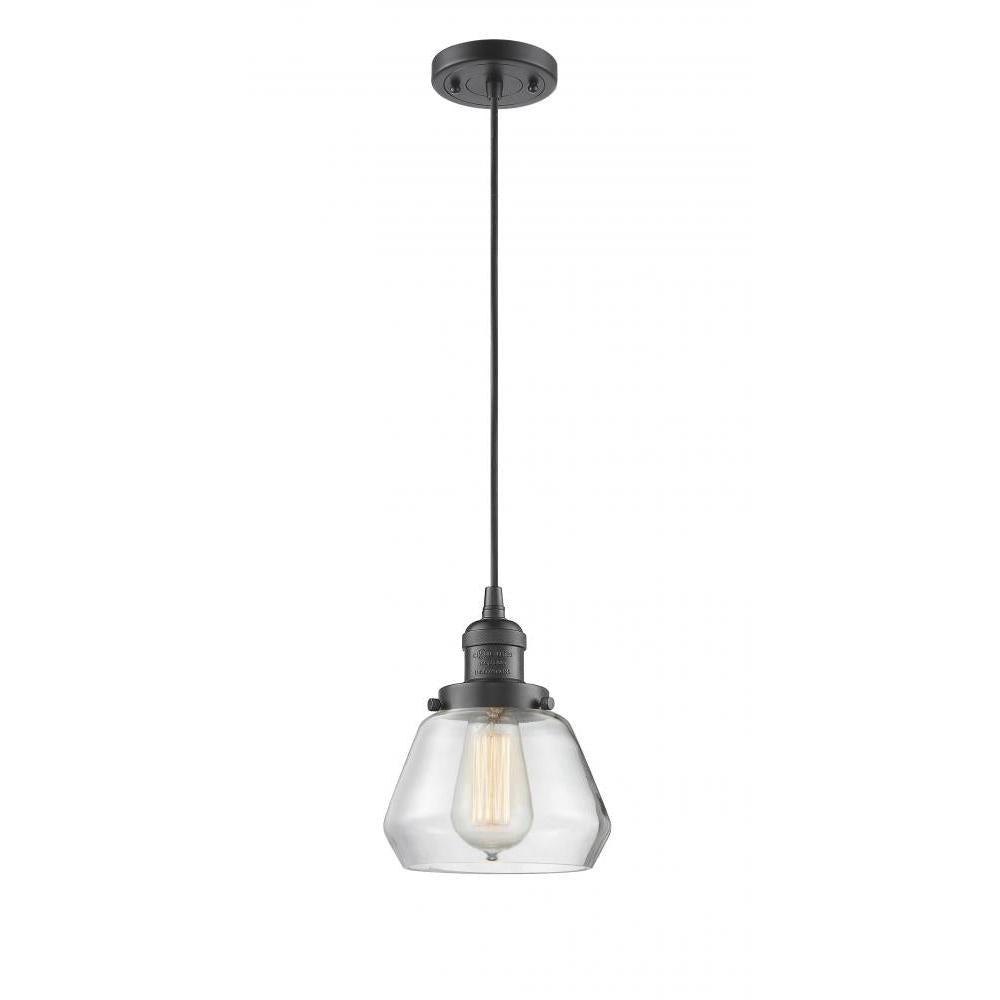Fulton - 1 Light - 7 inch - Oil Rubbed Bronze - Cord hung - Mini Pendant