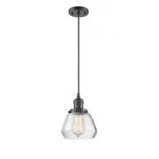 Fulton - 1 Light - 7 inch - Oil Rubbed Bronze - Cord hung - Mini Pendant