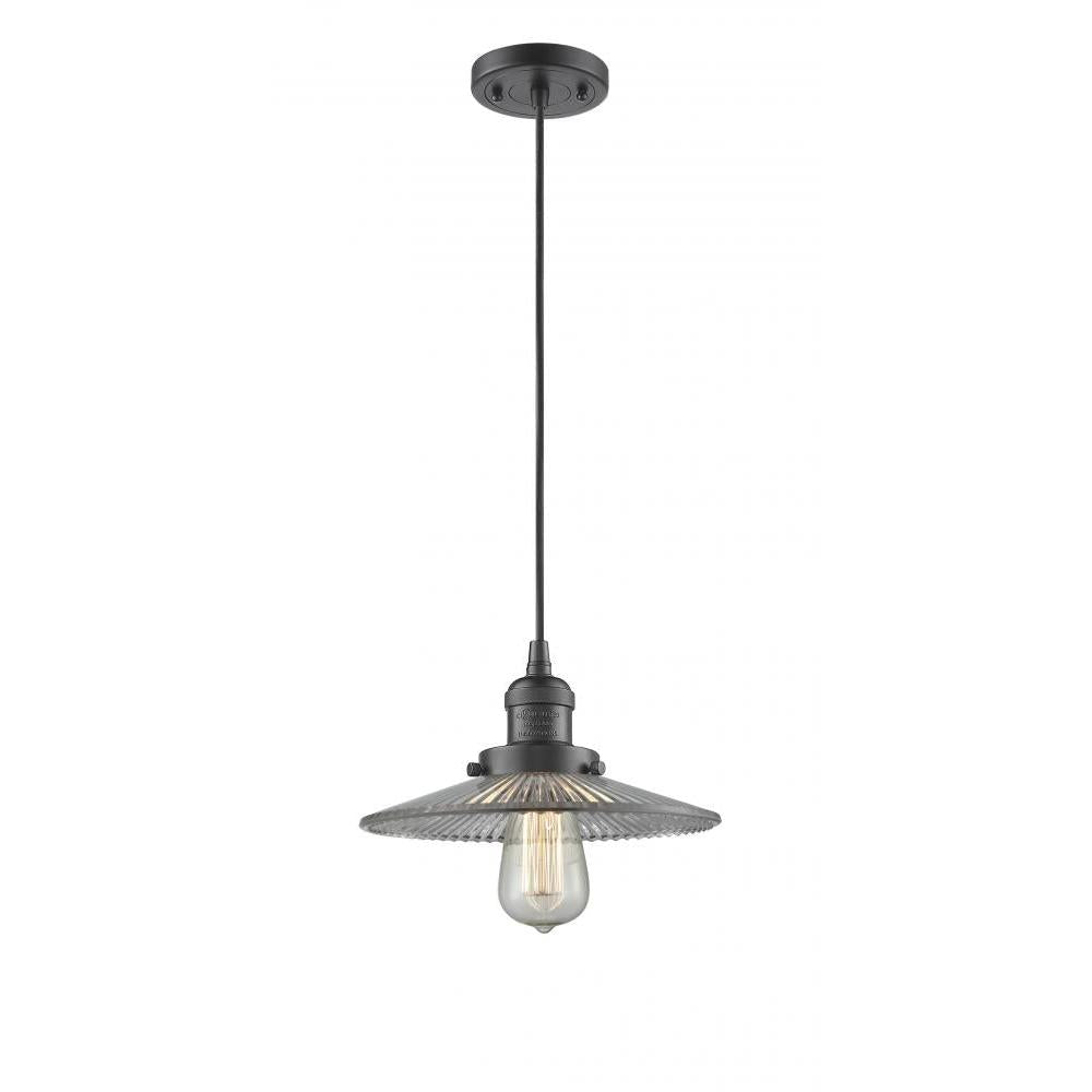 Halophane - 1 Light - 9 inch - Oil Rubbed Bronze - Cord hung - Mini Pendant